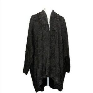 Women’s size small black fuzzy cardigan super soft.